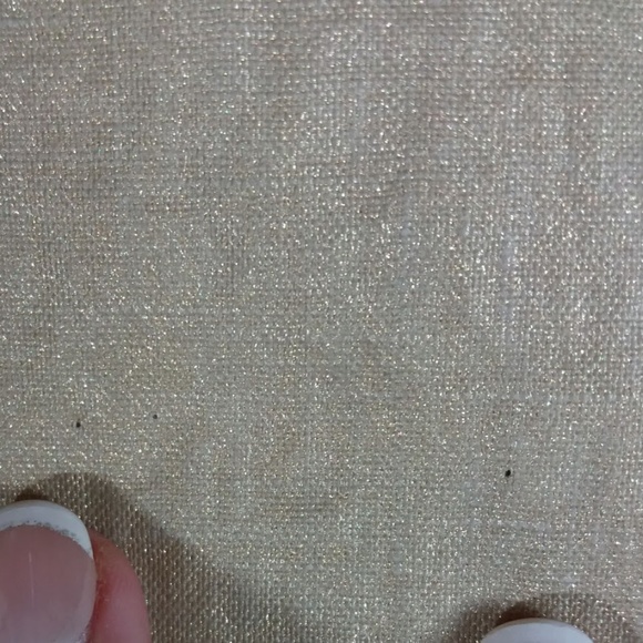 Chico's Gold Waxed Linen Jacket Blazer 2 Large 12 - Picture 3 of 6